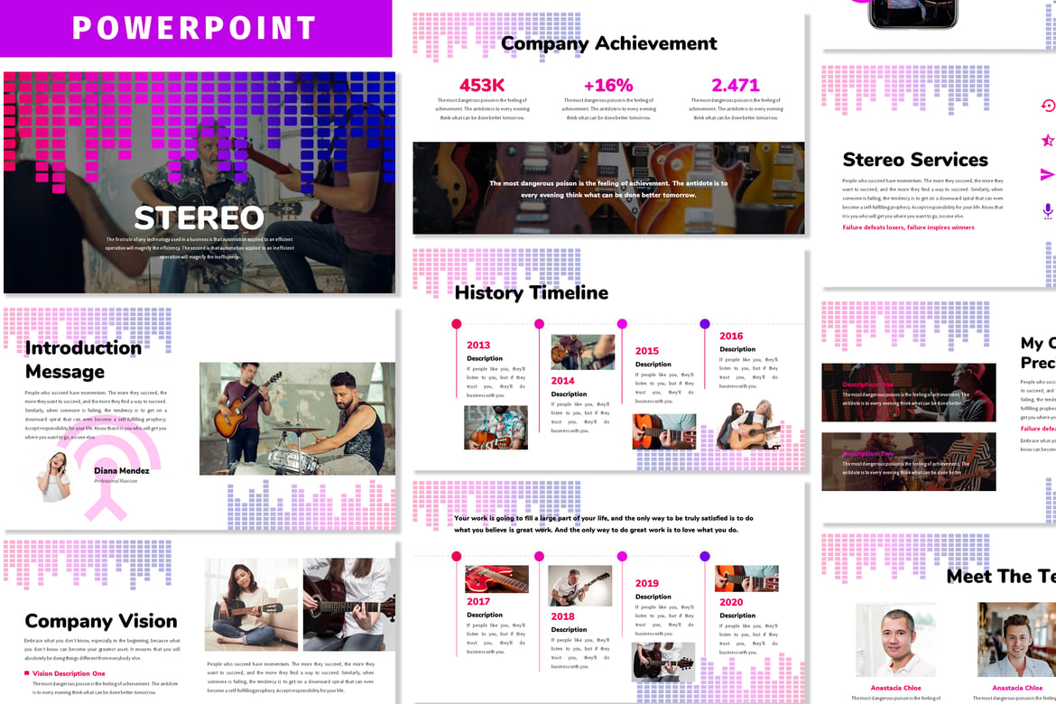 Template PowerPoint Stereo - Solusi Presentasi Profesional Anda