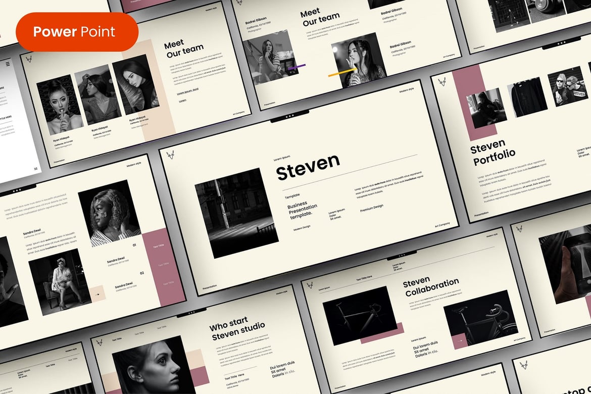 Template PowerPoint Steven – Solusi Presentasi Bisnis Anda