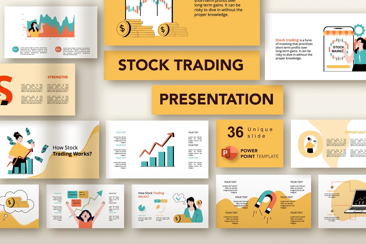 Template Powerpoint Trading Saham yang Menarik dan Fungsional