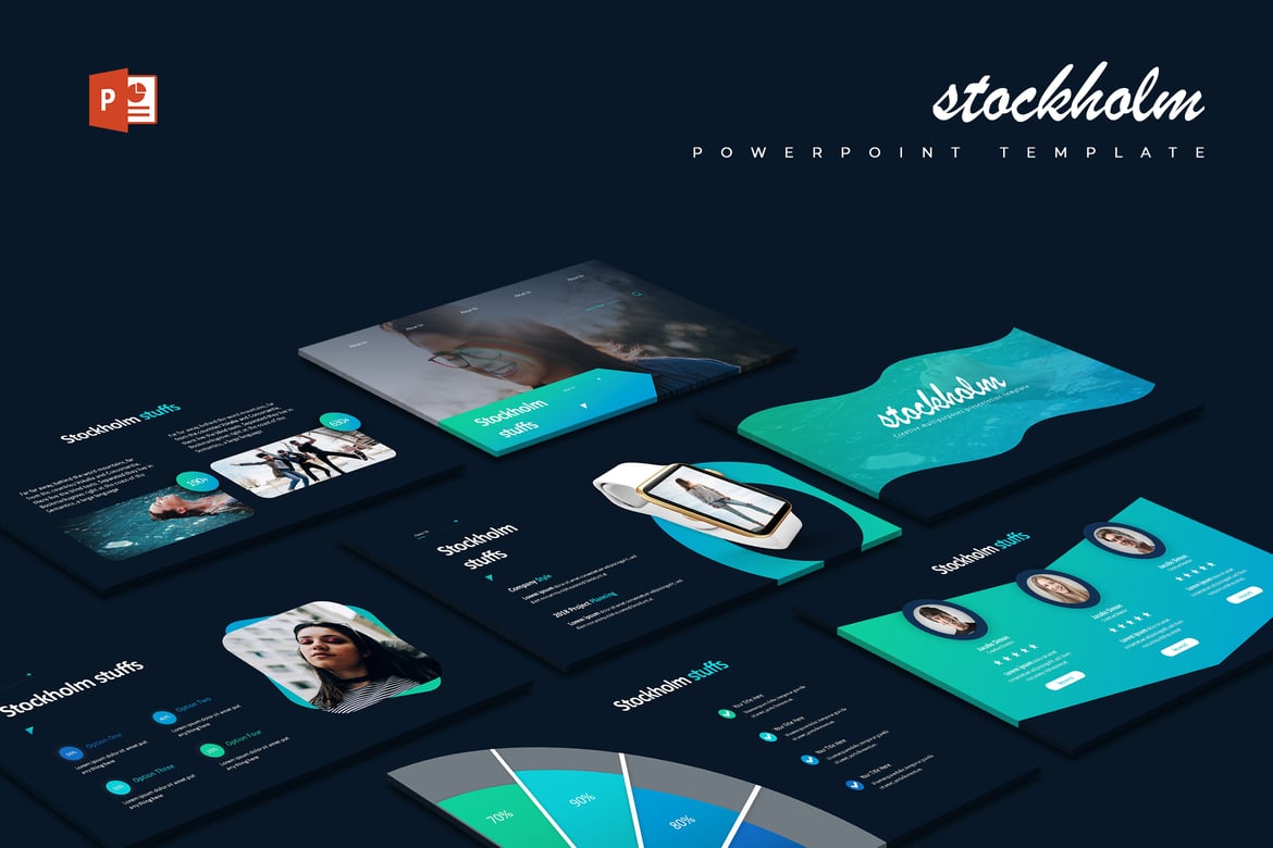 Template PowerPoint Stockholm yang Modern dan Serbaguna