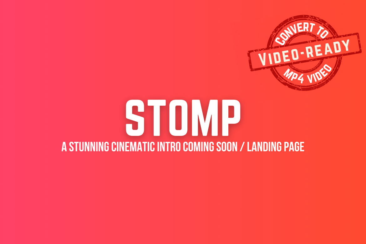 STOMP - Template Web Intro Sinematik dan Coming Soon yang Memukau