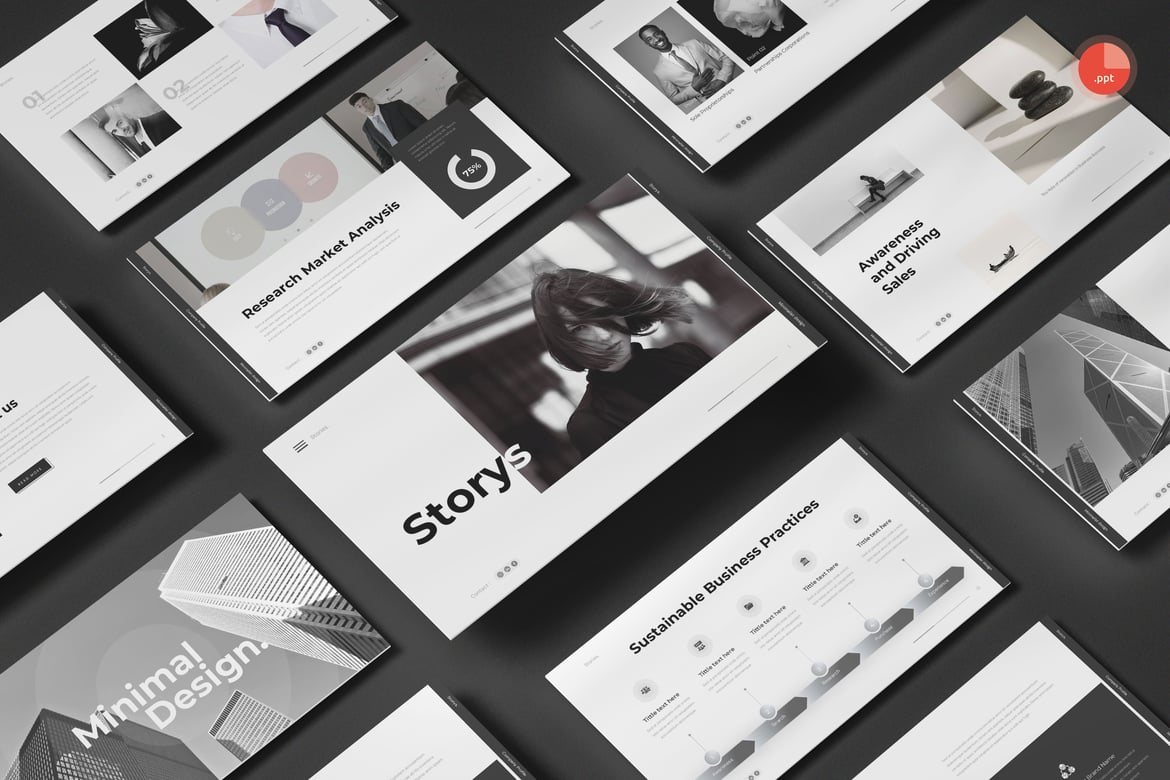 Template Presentasi PowerPoint Cerita - Sejarah yang Menarik