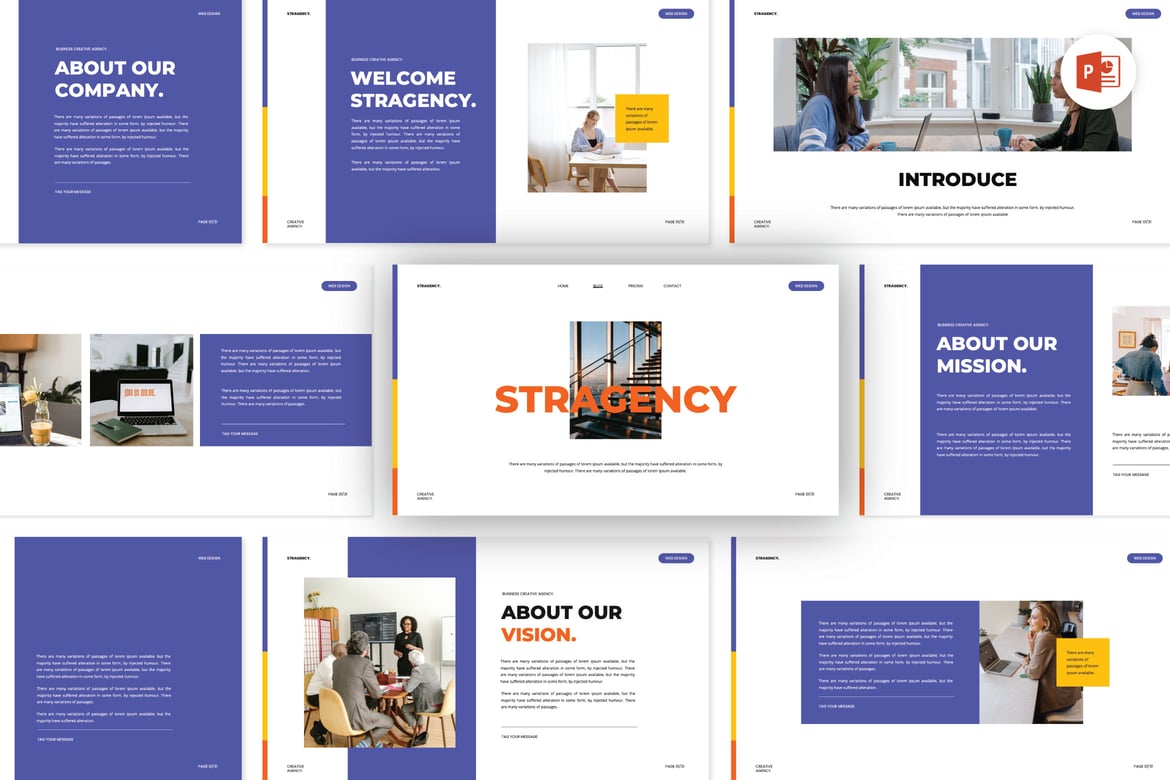 Stragency - Template Powerpoint Kreatif untuk Agensi