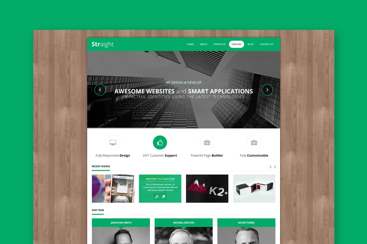 Template Web Kreatif: Straight - HTML Flat yang Menawan