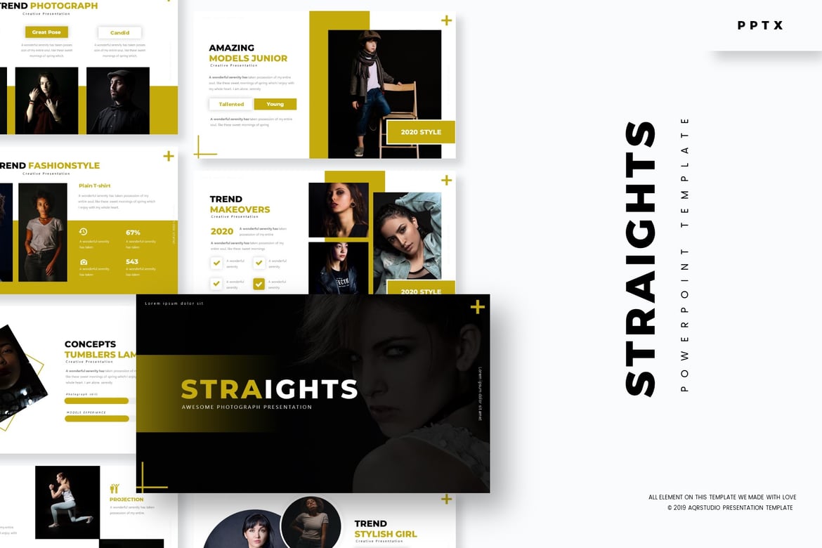 Template Powerpoint Straight - Desain Profesional untuk Presentasi Anda
