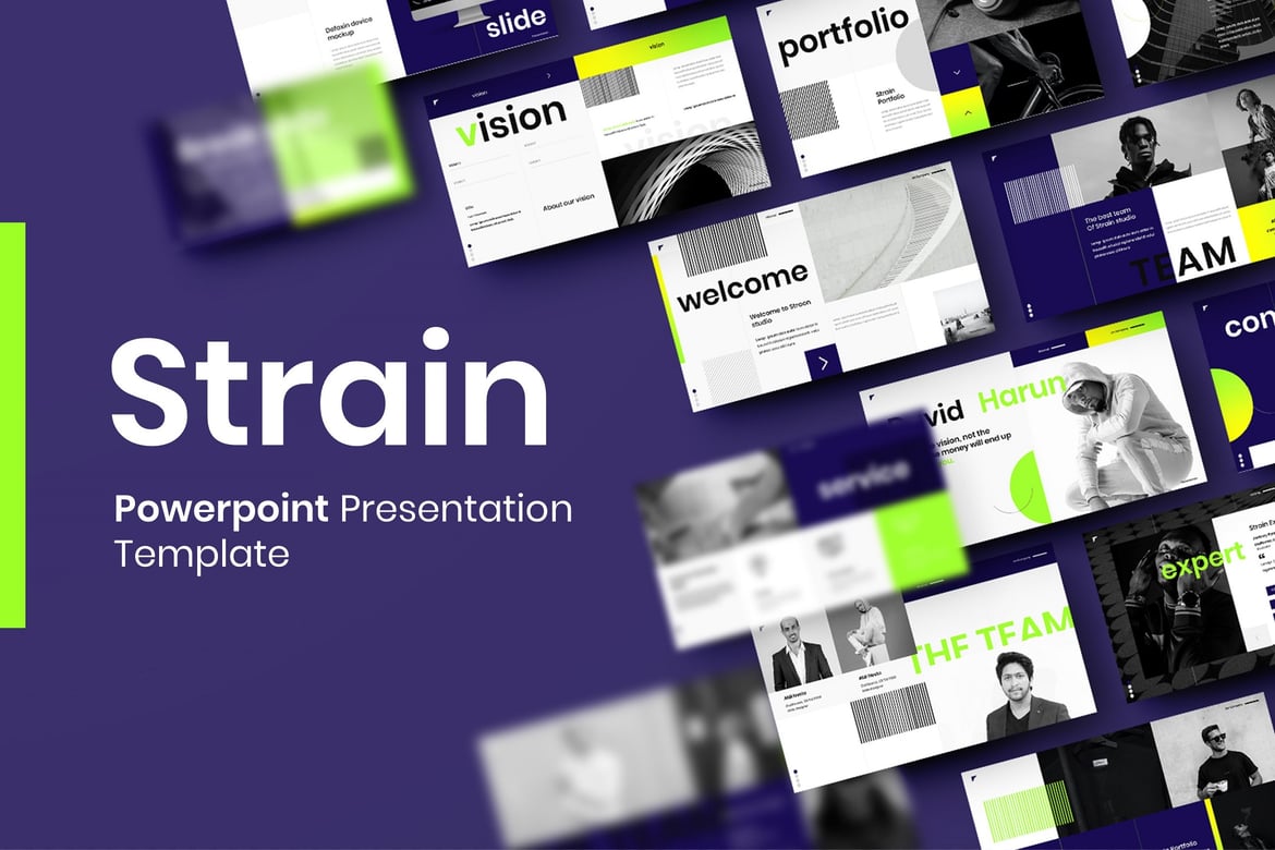 Template Presentasi Bisnis Strain - Solusi Kreatif untuk Semua Kebutuhan Anda