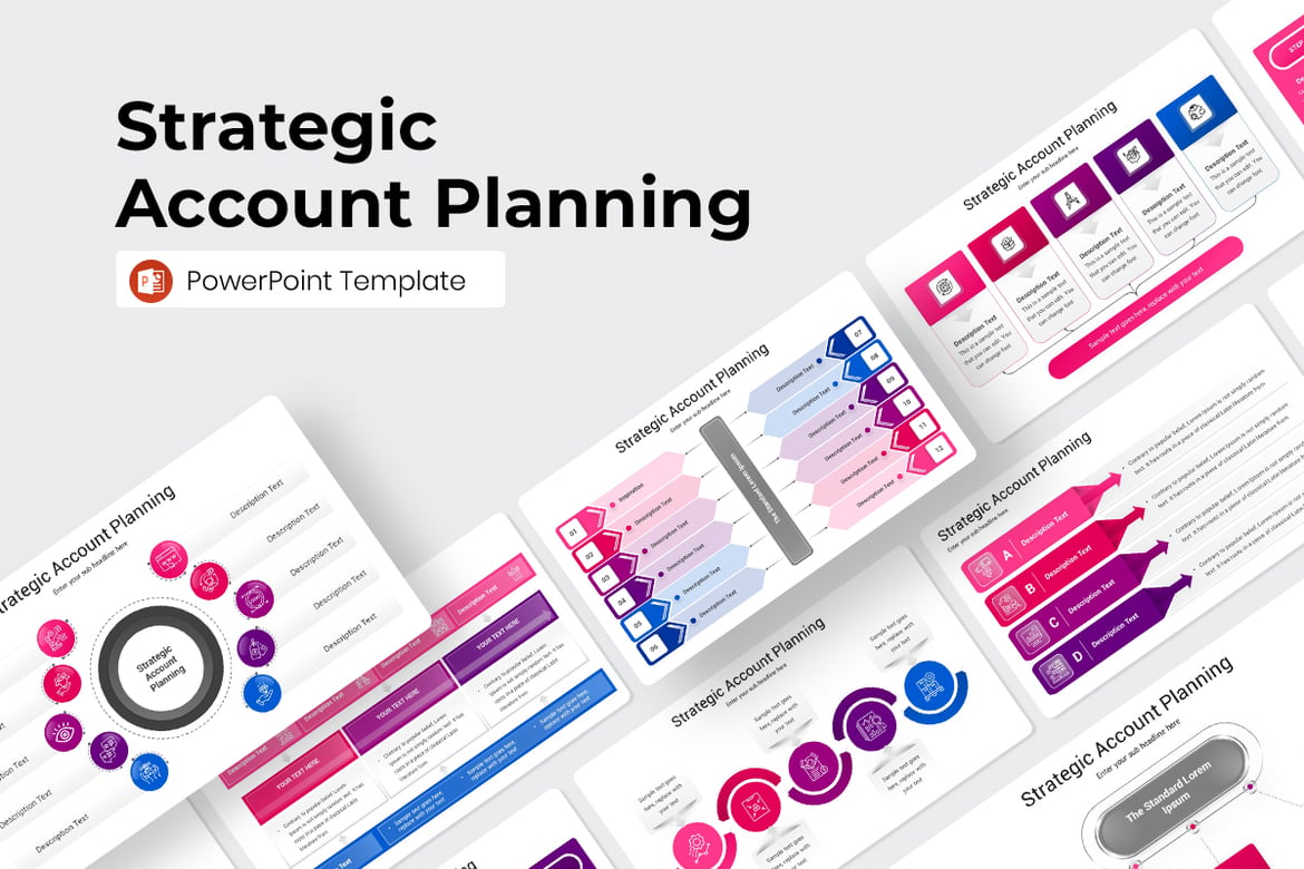 Template PowerPoint Perencanaan Akun Strategis yang Menarik