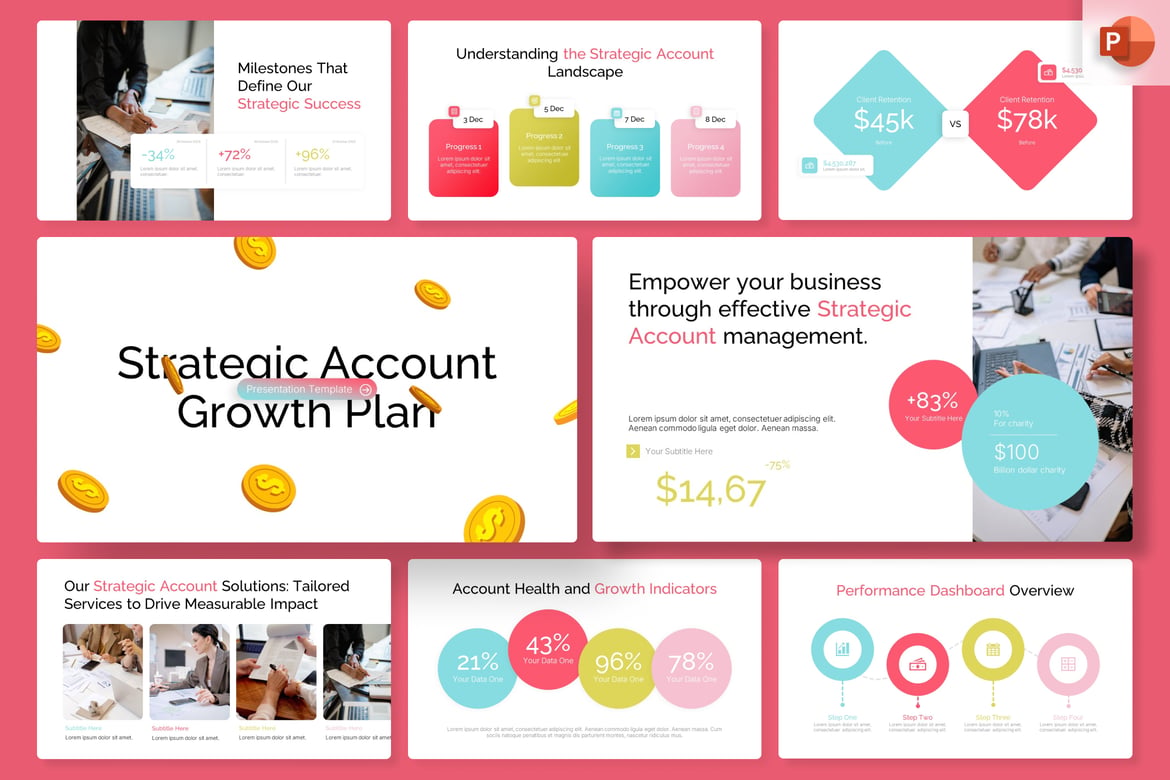 Template PowerPoint Strategi Akun yang Efektif