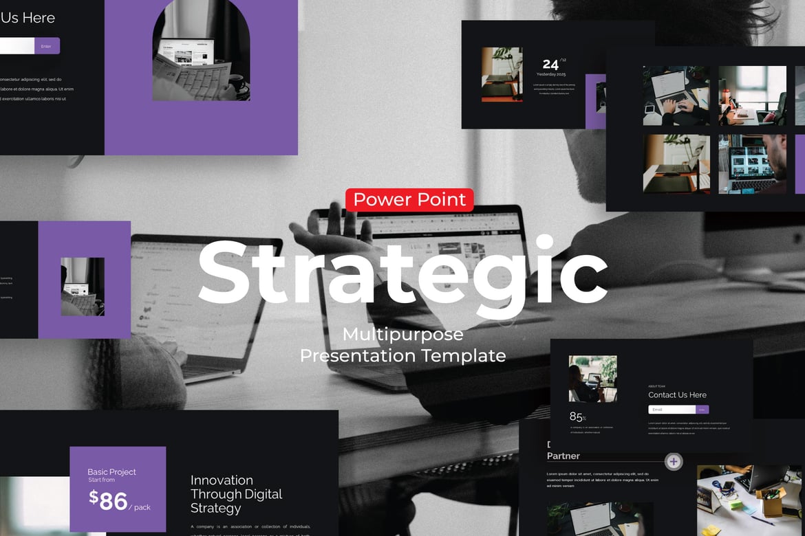 Template Presentasi PowerPoint Bisnis yang Strategis dan Menarik