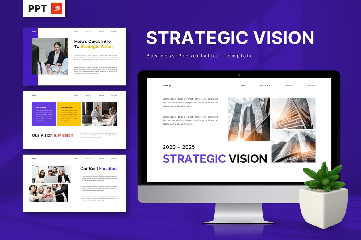 Template Presentasi Bisnis Strategis yang Kreatif