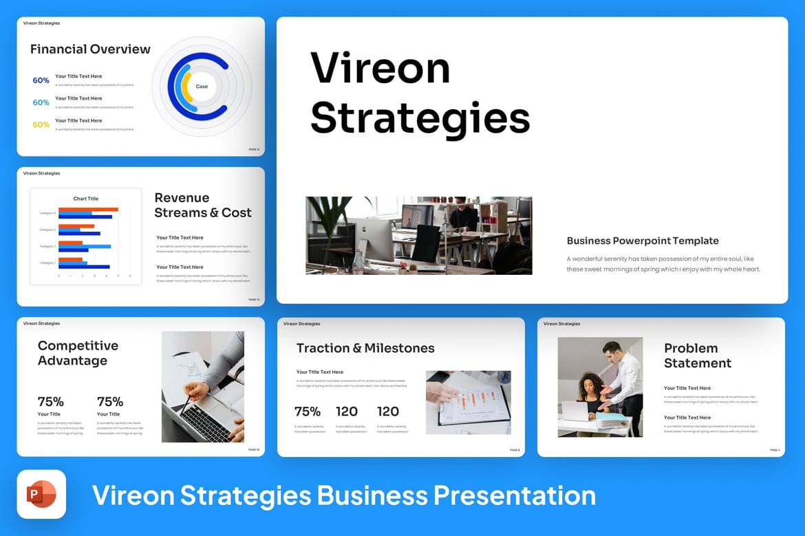 Template Presentasi Strategi Bisnis yang Profesional dan Modern