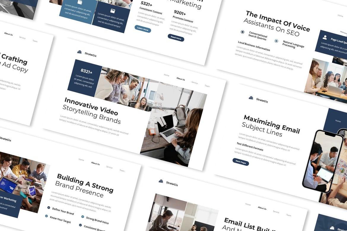 StrateGix - Template Powerpoint Pemasaran Digital yang Menarik