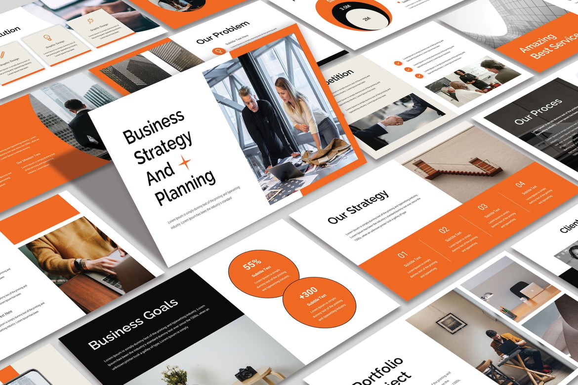 Template Powerpoint Strategi dan Perencanaan Modern