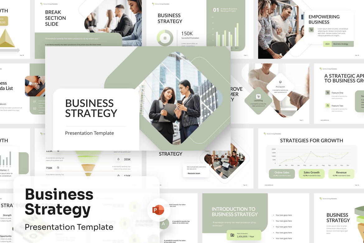 Template Presentasi Strategi Bisnis yang Menarik