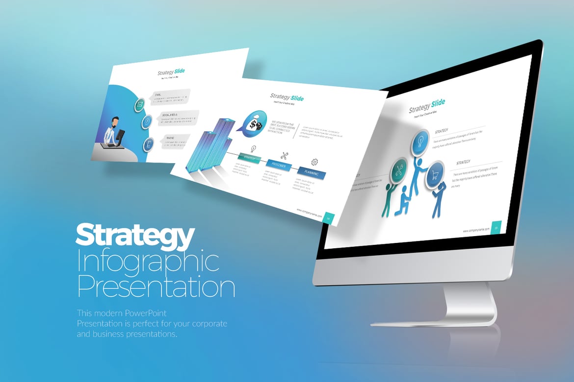 Template Presentasi Infografis Strategi yang Menarik
