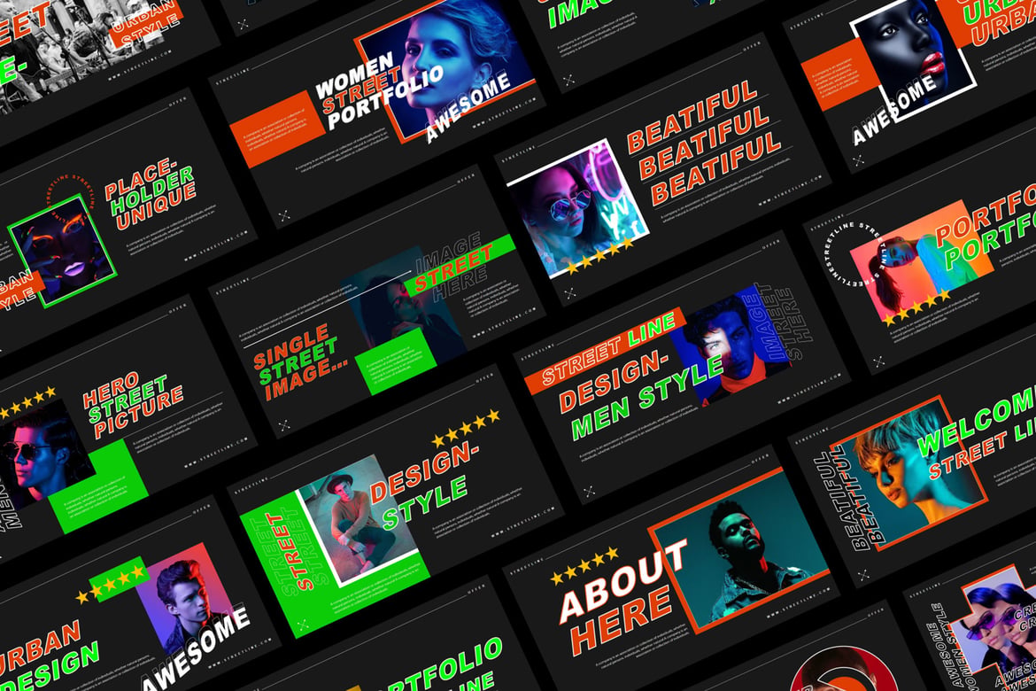 Template PowerPoint STREETLINE yang Menarik dan Profesional