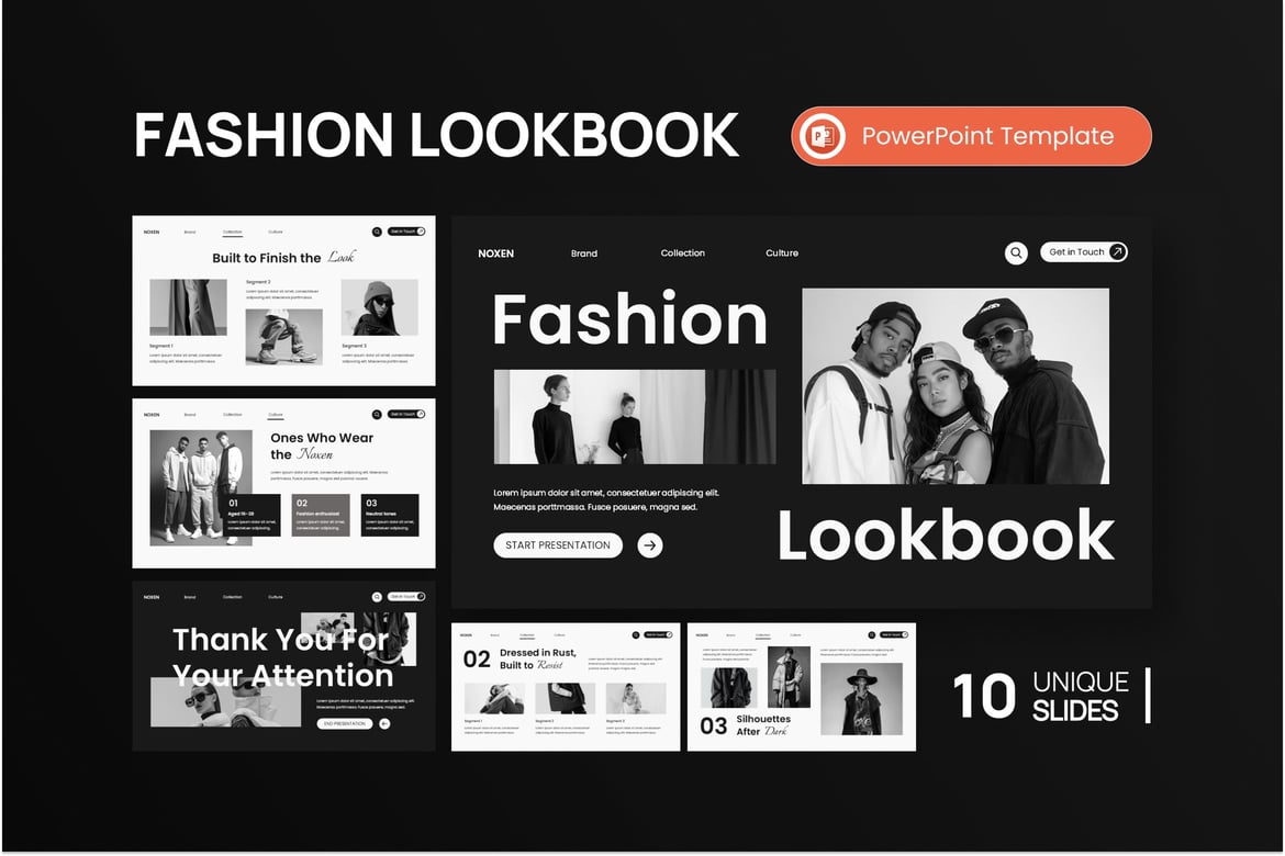 Template Presentasi PowerPoint Fashion Streetwear yang Menarik