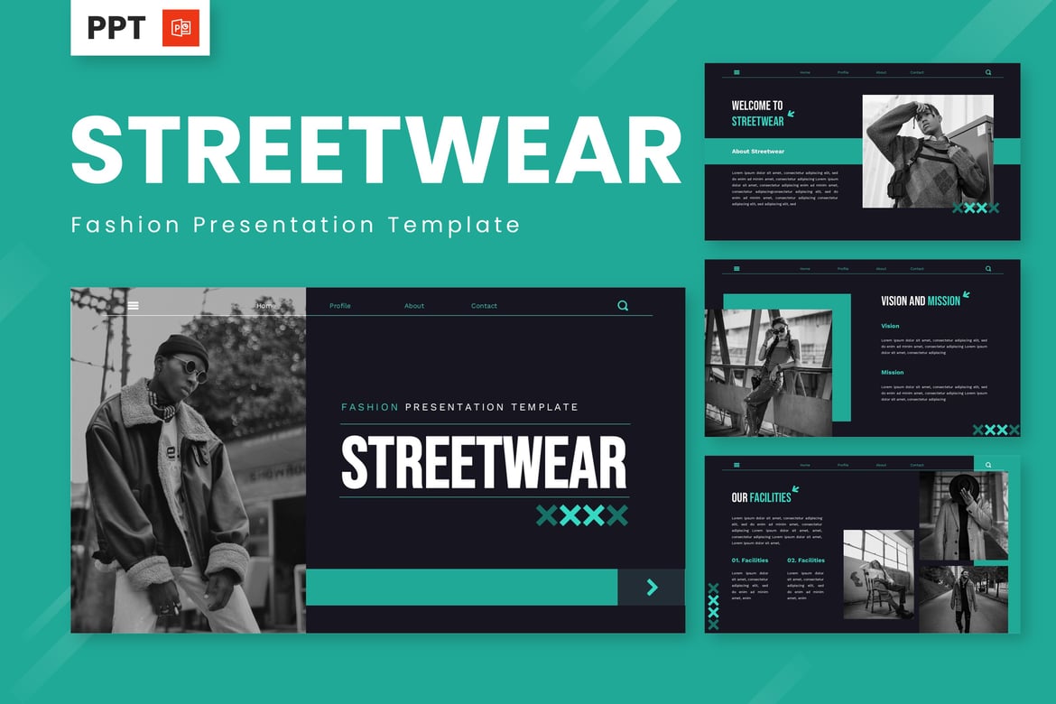 Template Presentasi Fashion Streetwear yang Trendy dan Modern