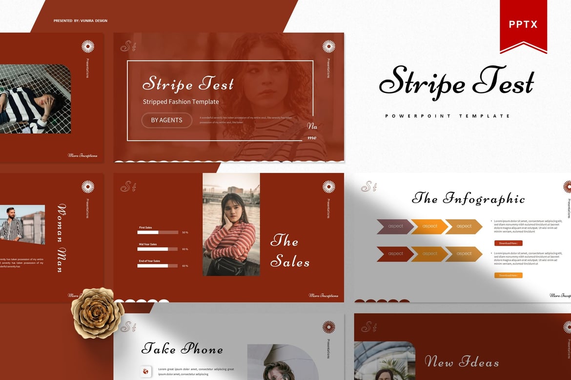 Template Presentasi Stripe Test | Powerpoint yang Menarik