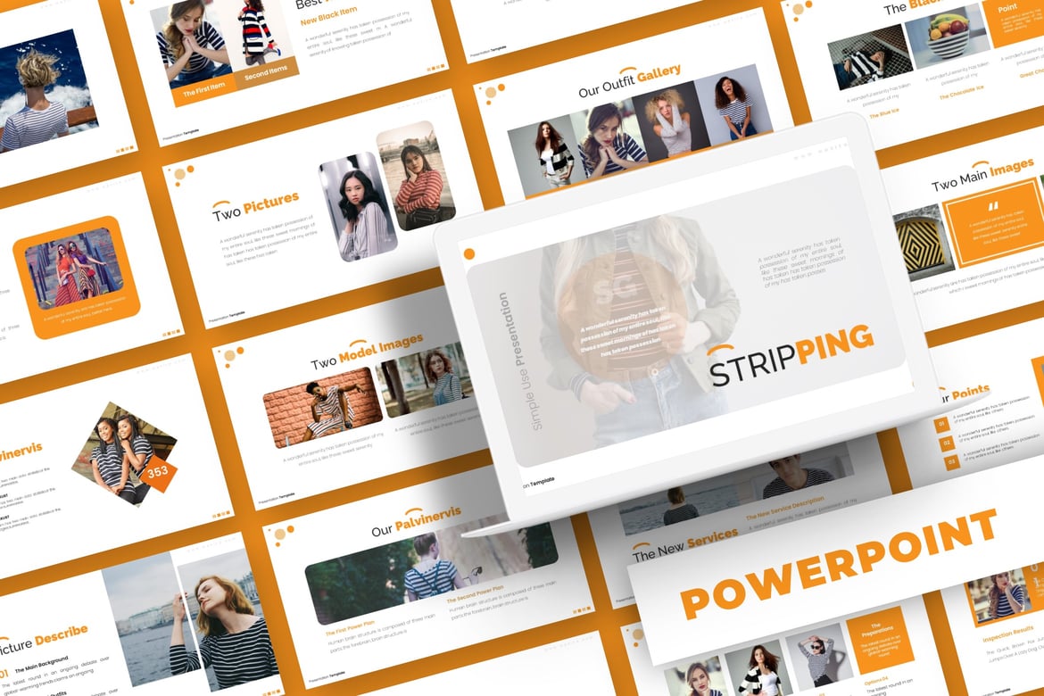 Template Powerpoint Stripping - Solusi Presentasi Profesional