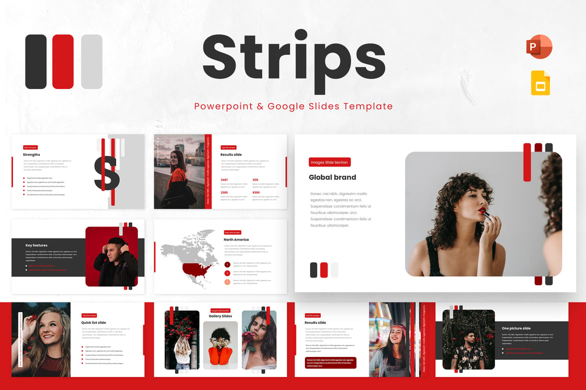 Template Presentasi Strips untuk PowerPoint & Google Slides yang Menarik