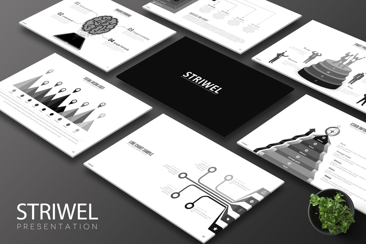 Template PowerPoint Striwel - Presentasi Kreatif dan Profesional