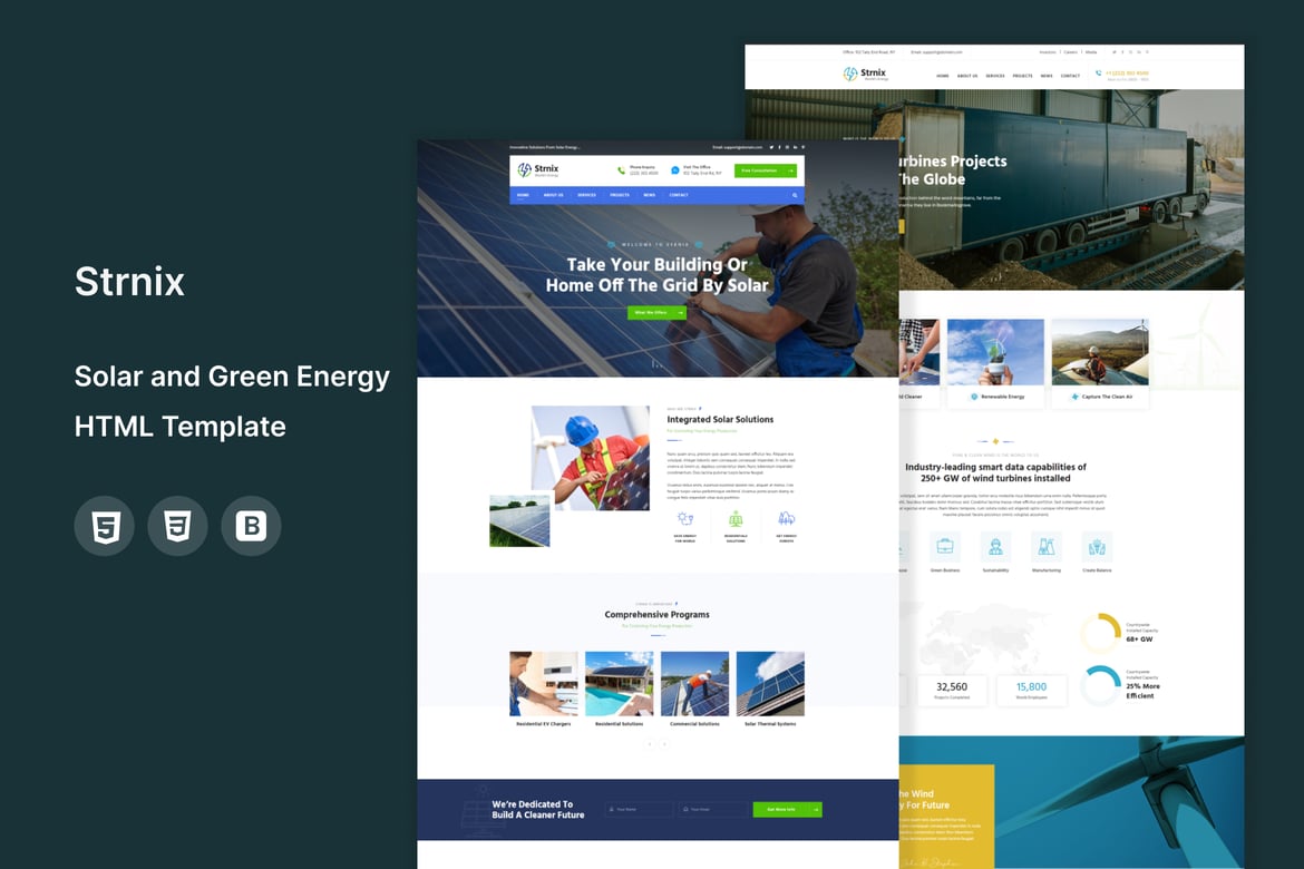Strnix - Template Web Energi Surya dan Ramah Lingkungan