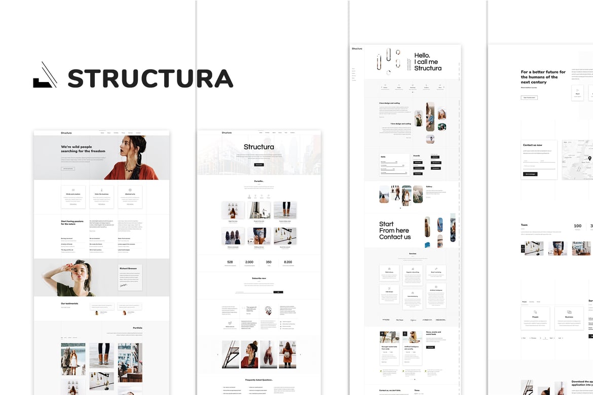 Template Website Minimalis dan Multifungsi - Structura
