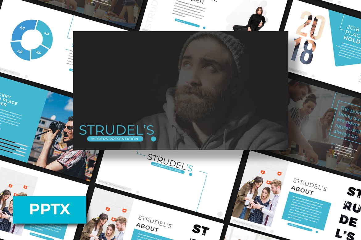 Template PowerPoint Strudel yang Serbaguna dan Modern