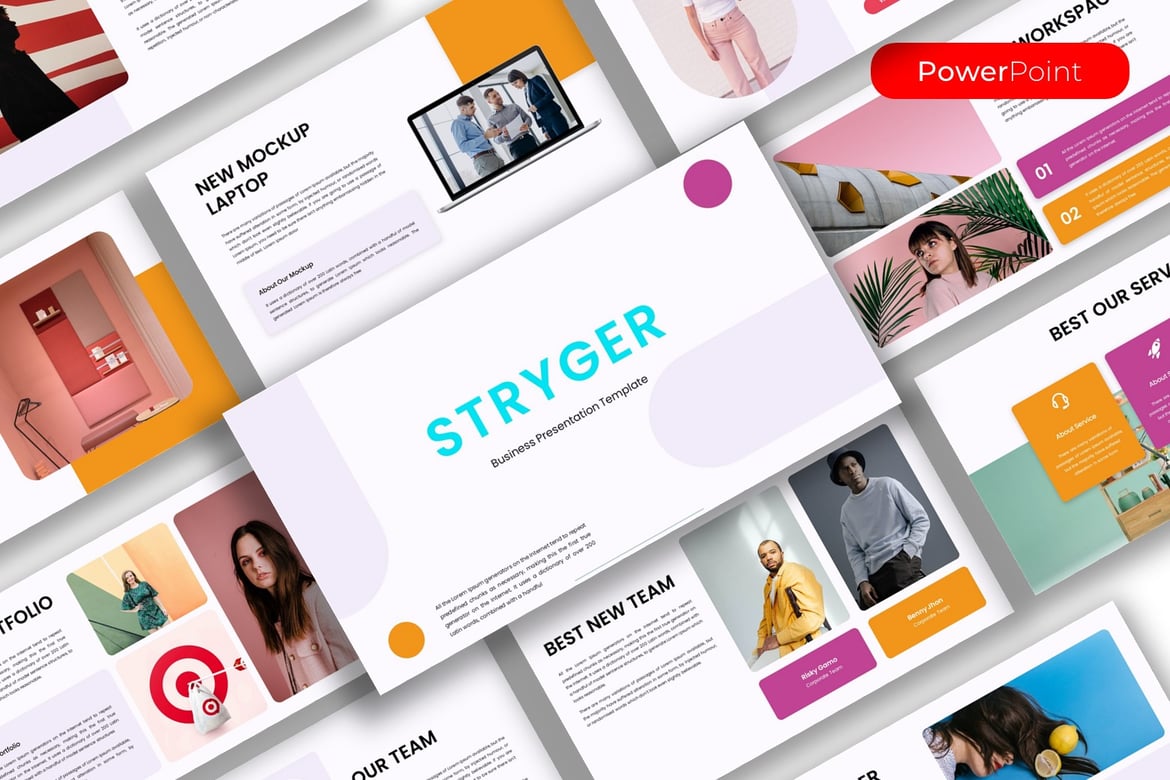 Template PowerPoint Stryger - Solusi Presentasi Bisnis Anda