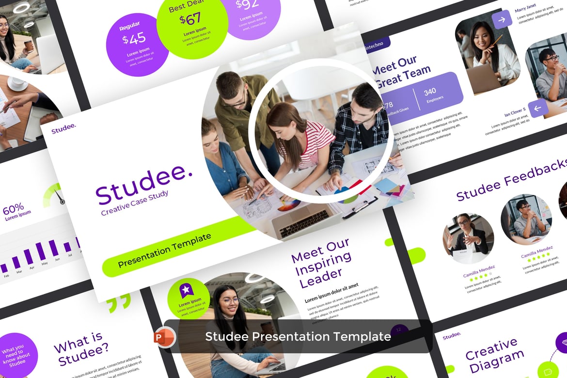 Template Presentasi Case Study Studee yang Modern dan Profesional