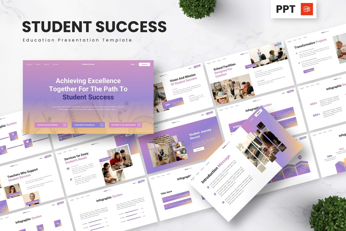 Template Powerpoint Sukses Siswa - Solusi Presentasi Pendidikan