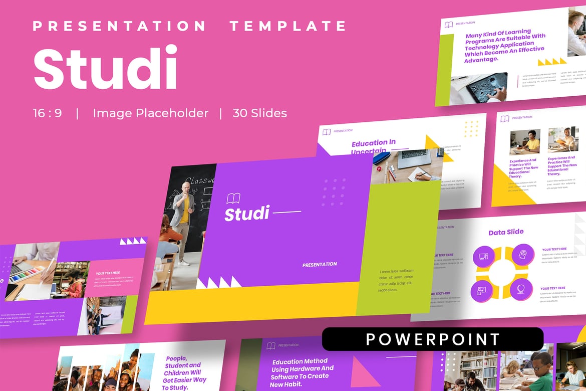Studi - Template Presentasi PowerPoint Pendidikan yang Menarik