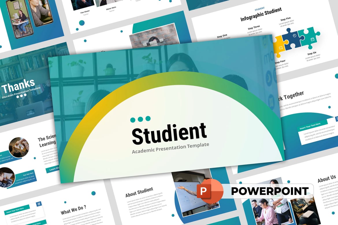 Studient – Template PowerPoint Akademis yang Menarik