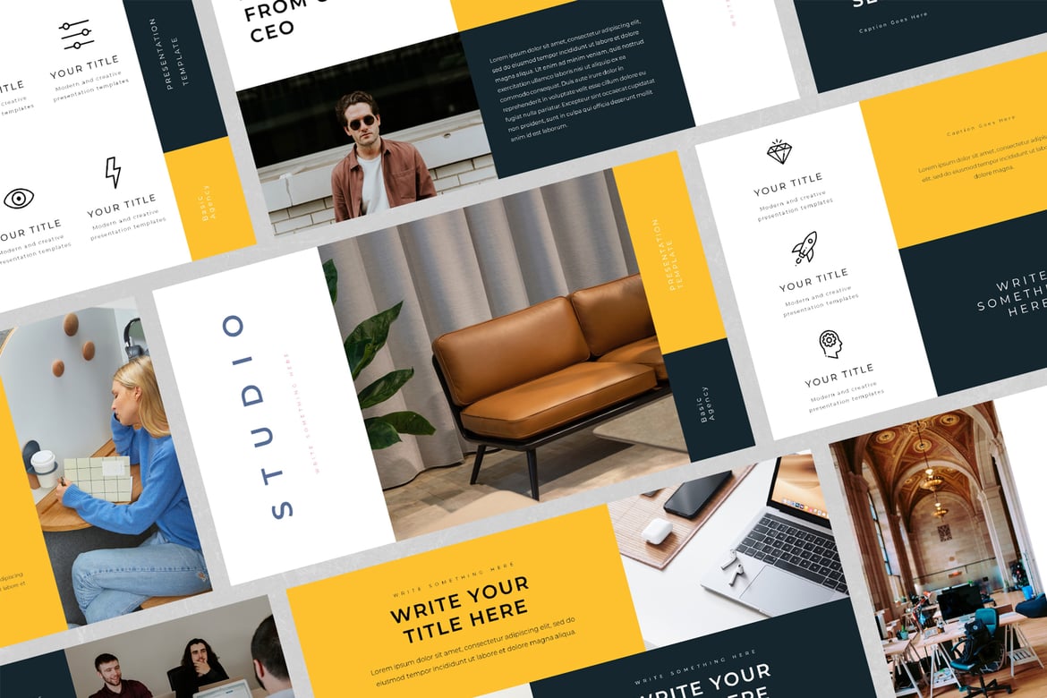 Template PowerPoint Studio: Presentasi Modern dan Profesional