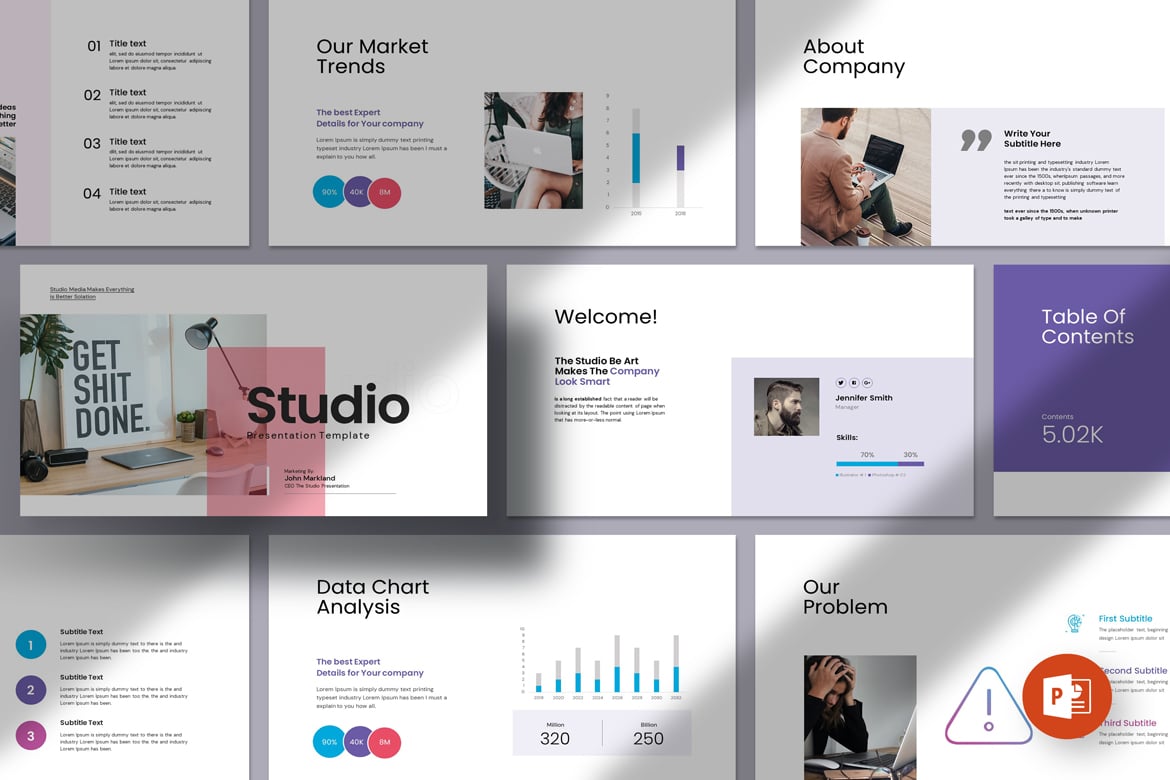 Template Presentasi PowerPoint Studio yang Profesional dan Menarik