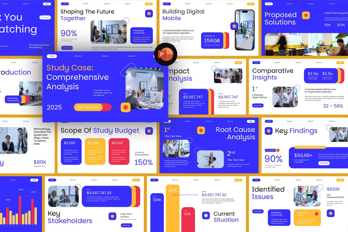 Template Presentasi PowerPoint Studi Kasus yang Menarik