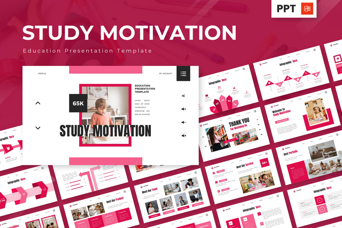Template Presentasi Pendidikan - Motivasi Belajar yang Inspiratif