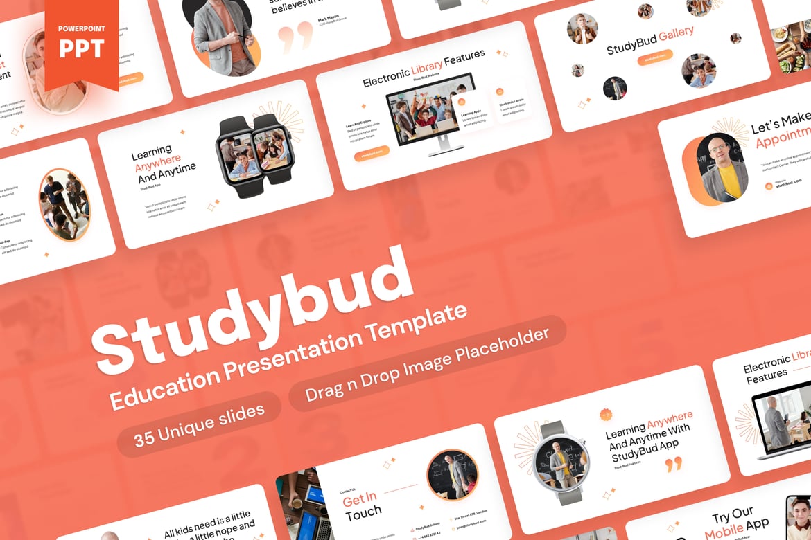 Template PowerPoint Studybud - Solusi Presentasi Pendidikan yang Menarik