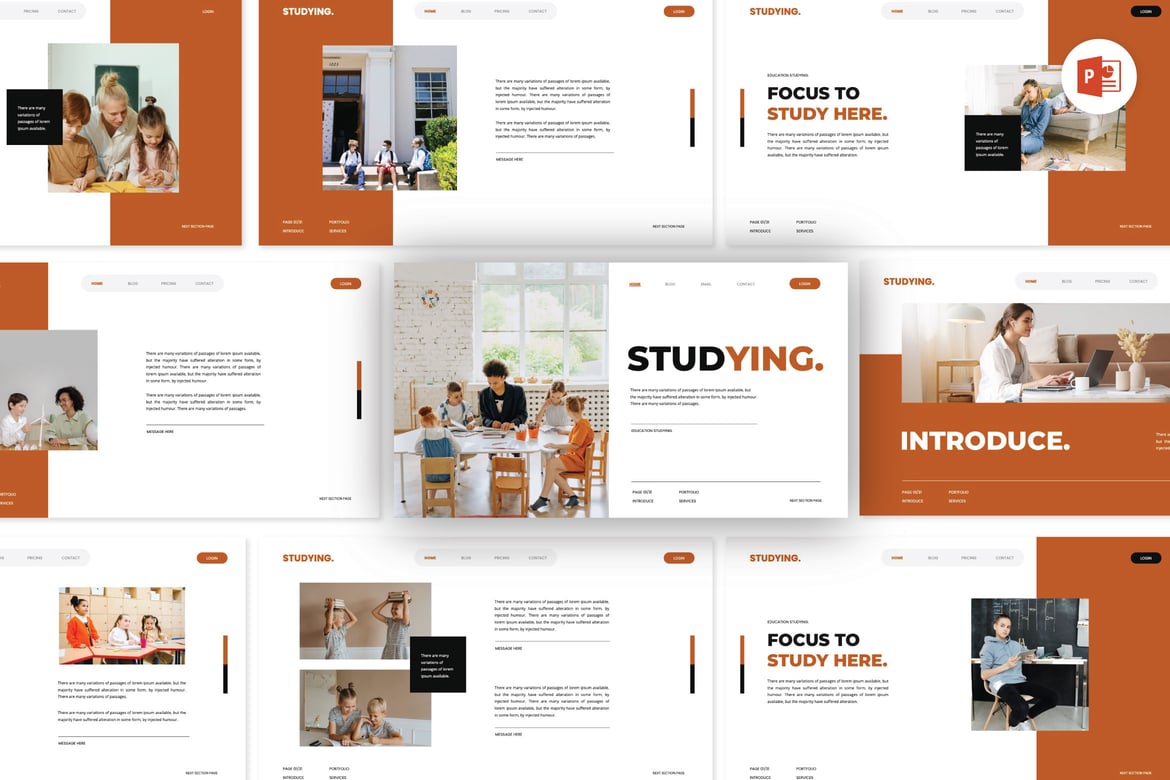 Template PowerPoint Pendidikan - Presentasi Kreatif dan Modern