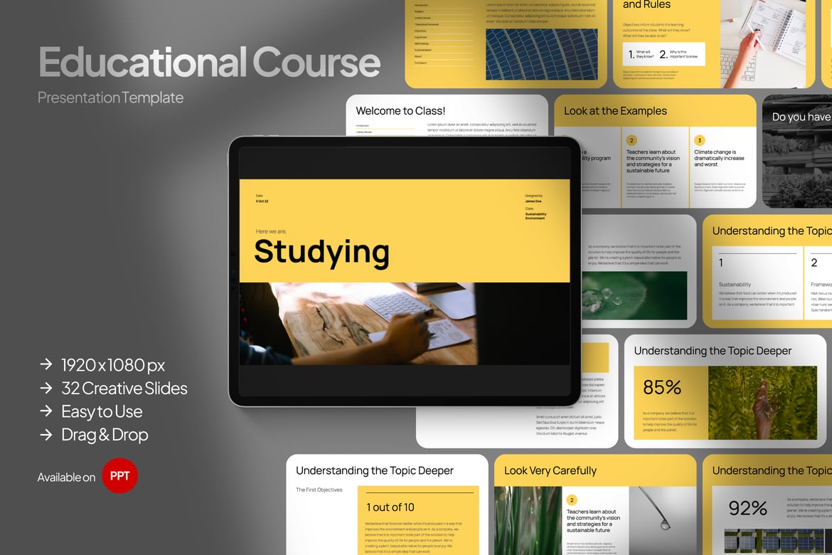 Template PowerPoint Edukasi - Sederhana dan Efektif