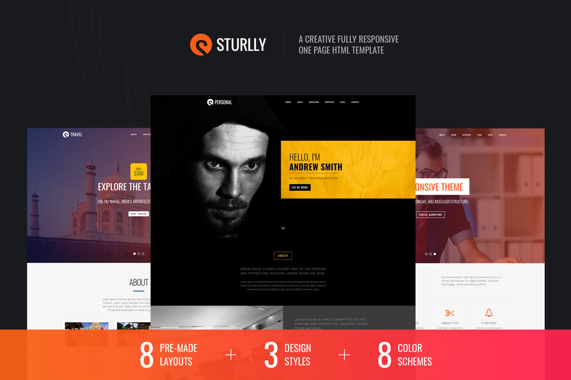 Template Website Sturlly: Solusi Satu Halaman yang Responsif dan Multifungsi
