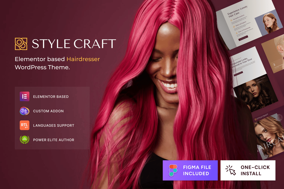 Tema WordPress Stylish untuk Salon dan Penata Rambut - Style Craft