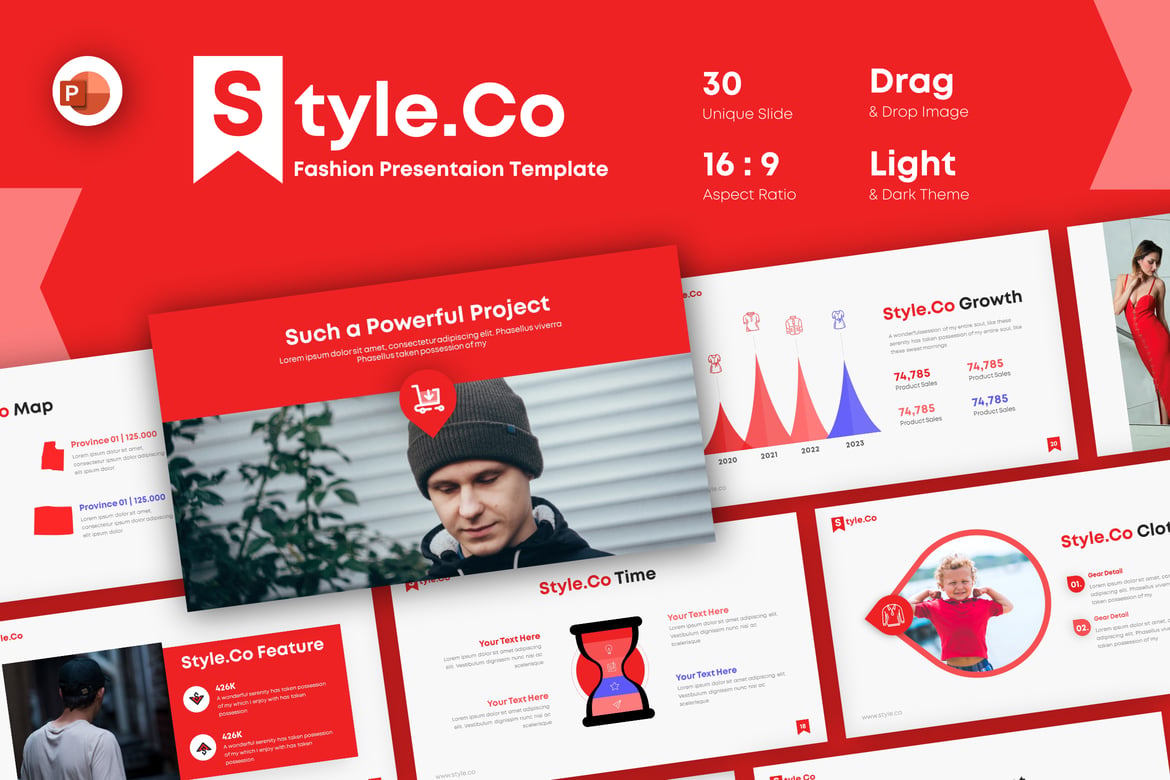 Template Presentasi PowerPoint Fashion Style.co yang Menarik dan Profesional