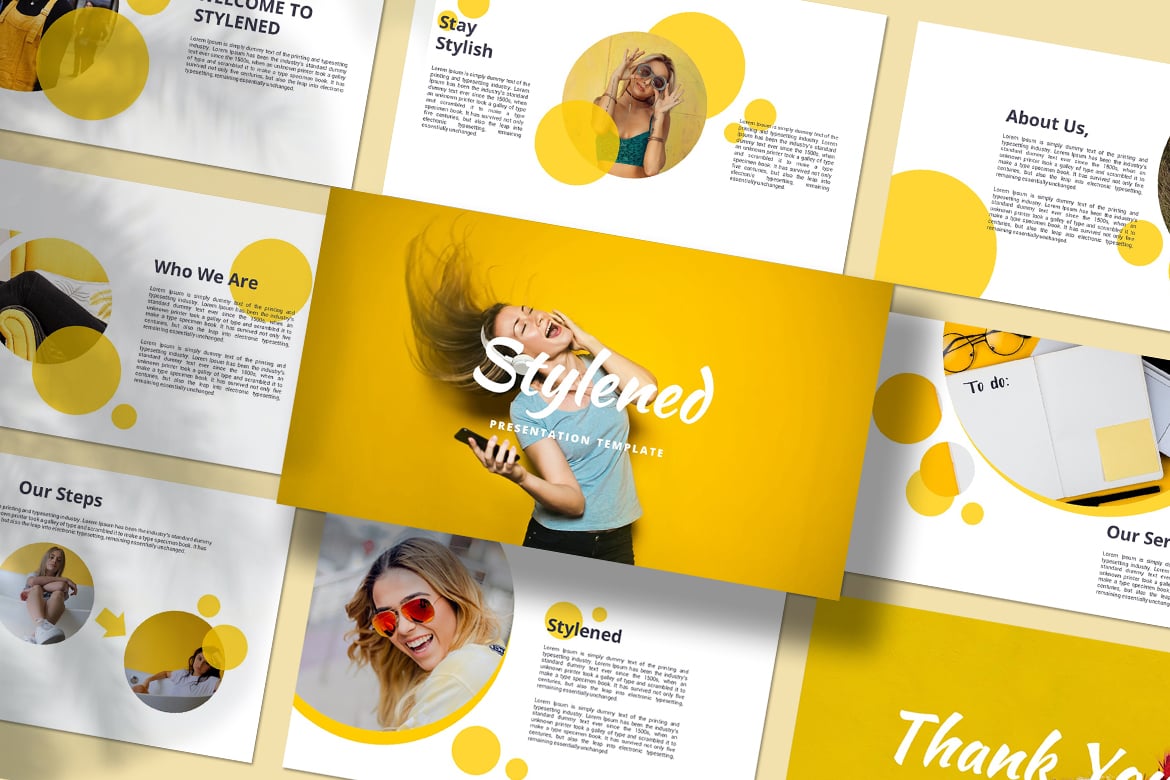 Template PowerPoint Stylened - Presentasi Modern dan Kreatif