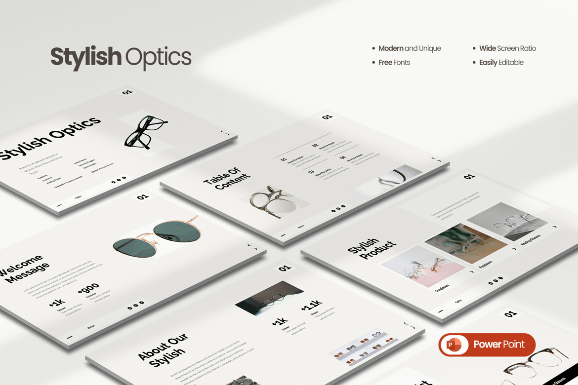Template Presentasi PowerPoint Bergaya Modern dan Kreatif