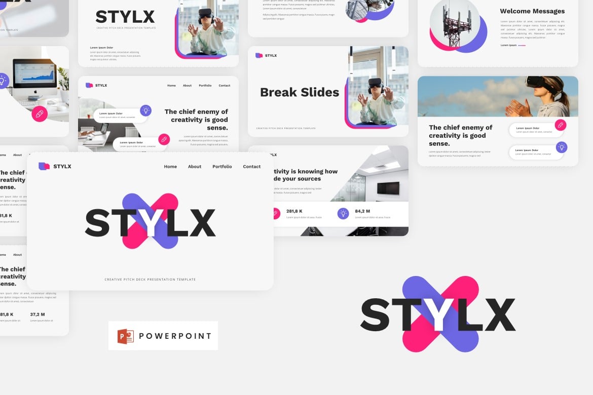 STYLX - Template Presentasi Powerpoint Kreatif yang Menarik