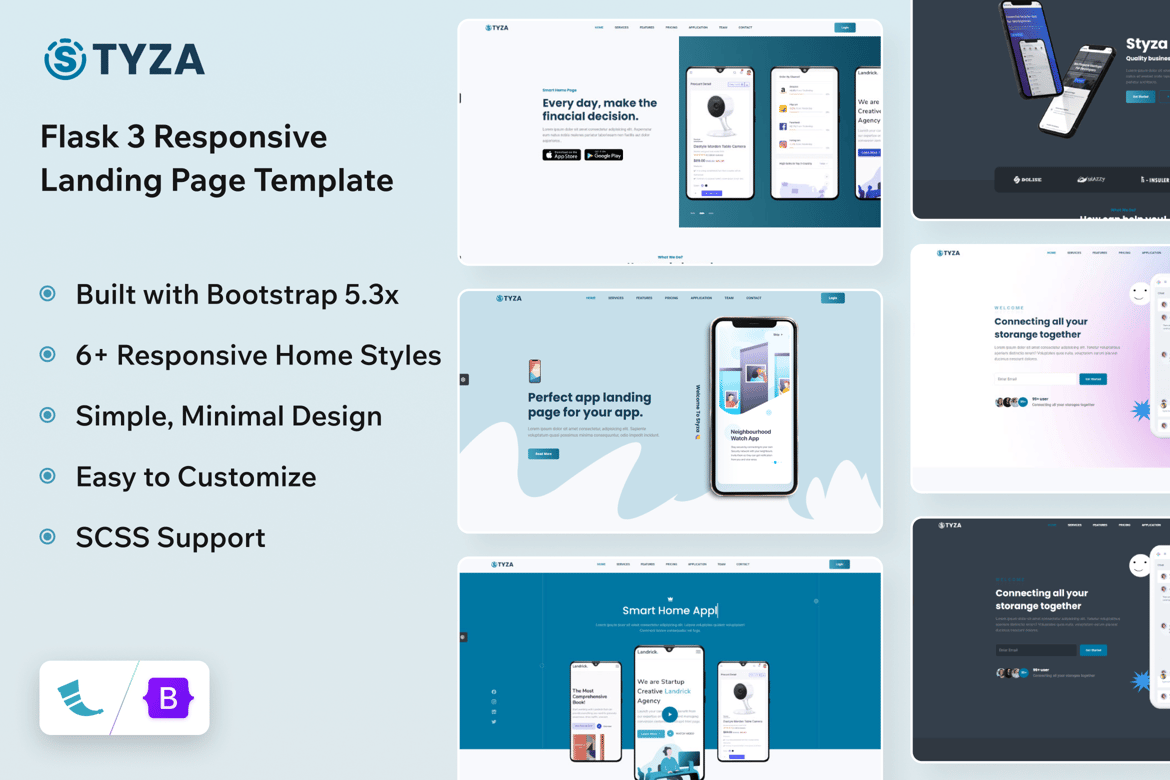 Styza - Template Website Landing Page Aplikasi yang Responsif