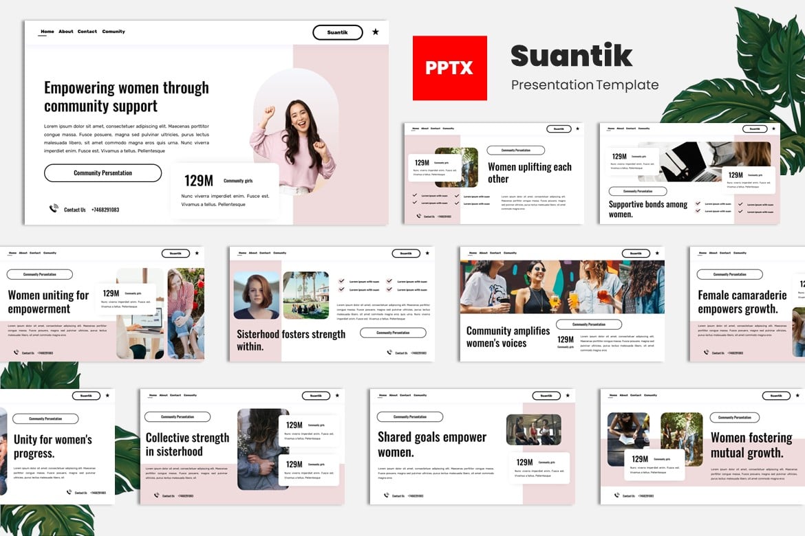 Suantik - Template Powerpoint Salon Kecantikan yang Elegan dan Modern