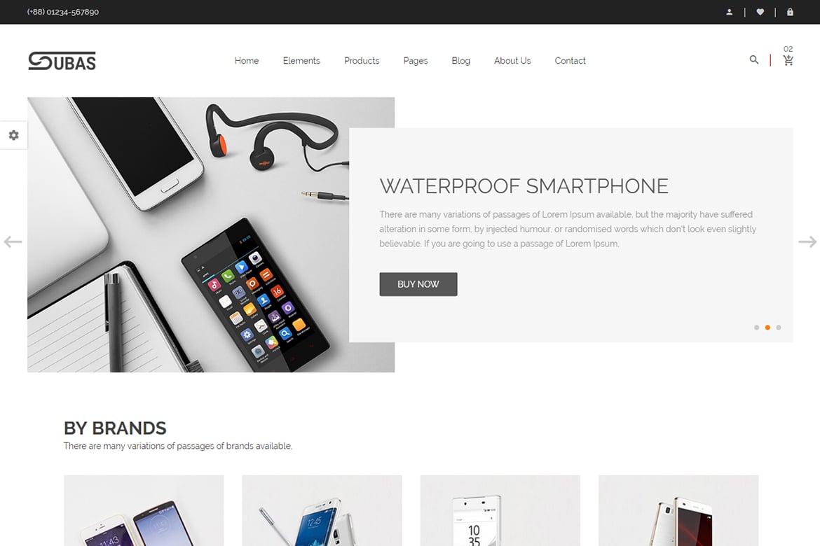 Subas – Template Website eCommerce Elektronik Modern